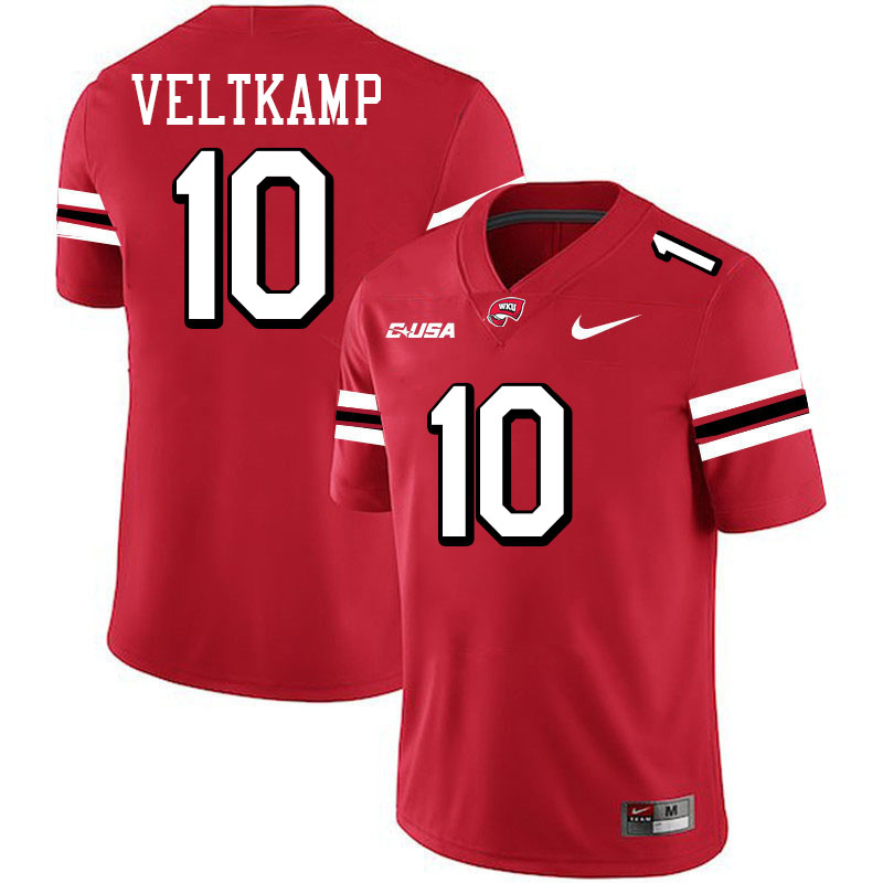 Caden Veltkamp WKU Jersey,Western Kentucky Hilltoppers #10 Caden Veltkamp Jersey Youth-Red